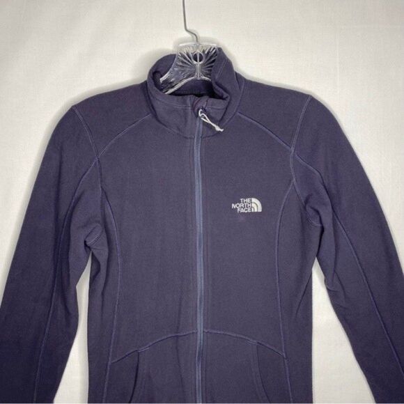 The North Face Jacket Women’s XS Purple Full Zip Lightweight Fleece Mock Neck - Picture 3 of 9